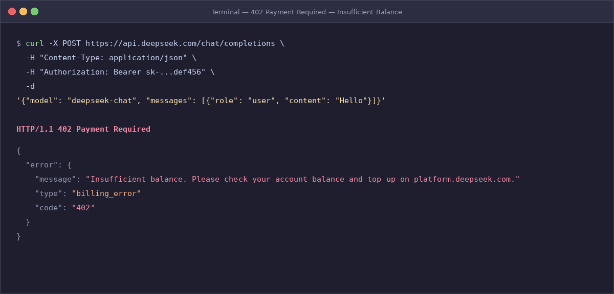 deepseek error 402