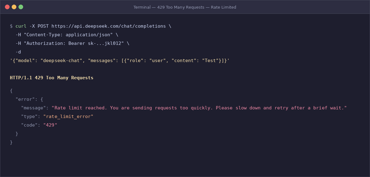 deepseek error 429