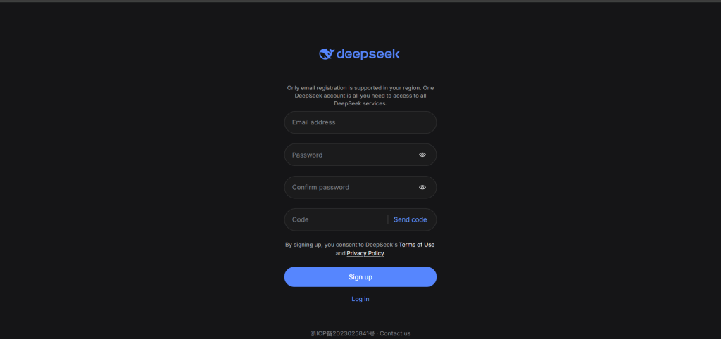 sign in to DeepSeek AI Web Chat
